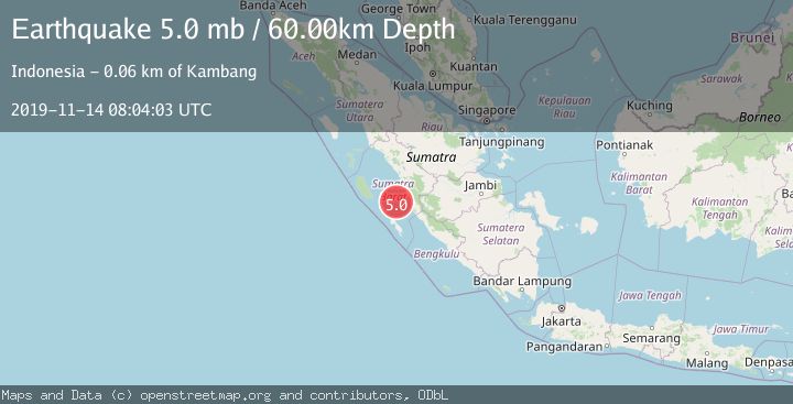 Map of SOUTHERN SUMATRA, INDONESIA