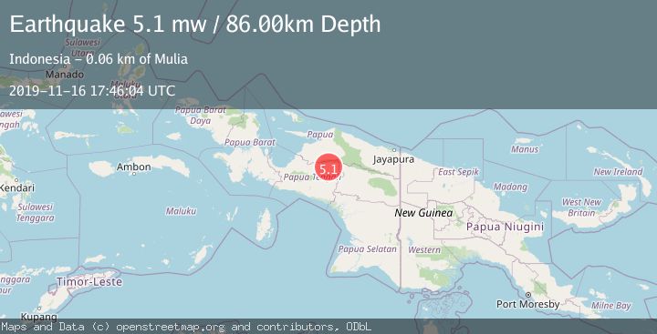 Map of PAPUA, INDONESIA