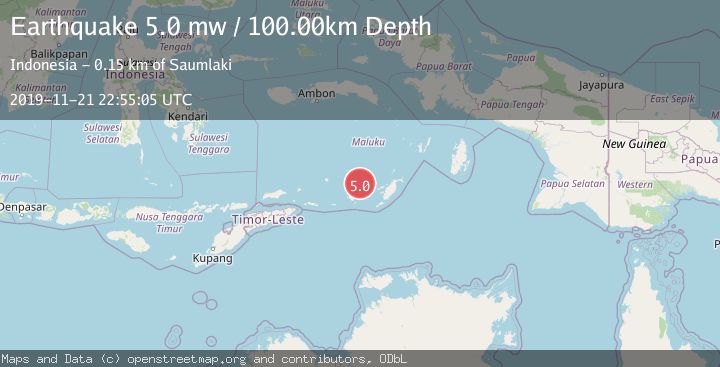 Map of KEP. TANIMBAR REGION, INDONESIA