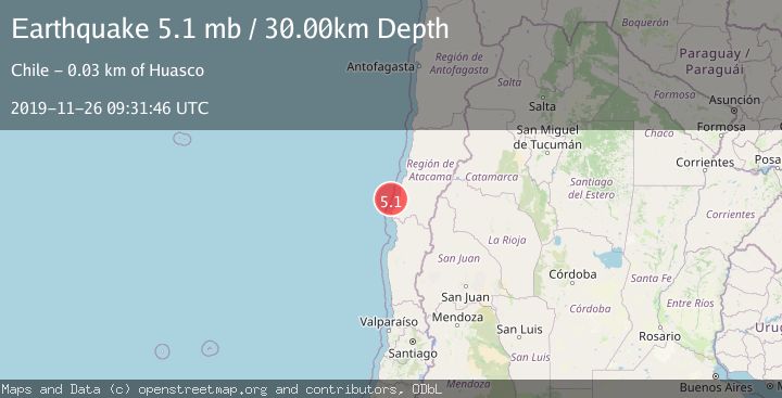 Map of OFFSHORE ATACAMA, CHILE