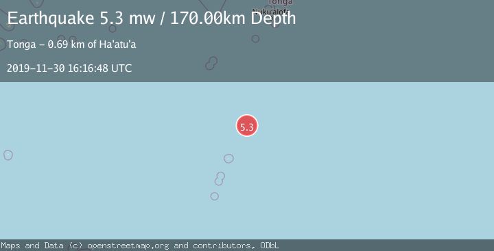 Map of KERMADEC ISLANDS REGION