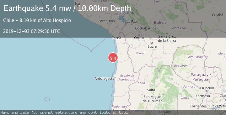 Map of OFFSHORE TARAPACA, CHILE