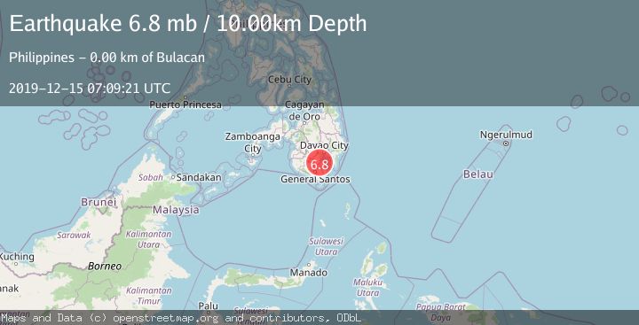 Map of MINDANAO, PHILIPPINES