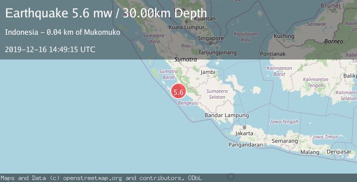 Map of SOUTHERN SUMATRA, INDONESIA