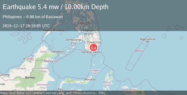 Map of MINDANAO, PHILIPPINES