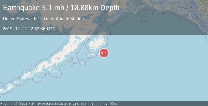 Map of KODIAK ISLAND REGION, ALASKA