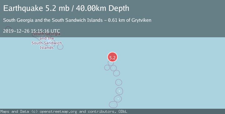 Map of SOUTH SANDWICH ISLANDS REGION