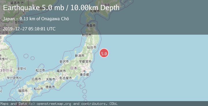 Map of OFF EAST COAST OF HONSHU, JAPAN