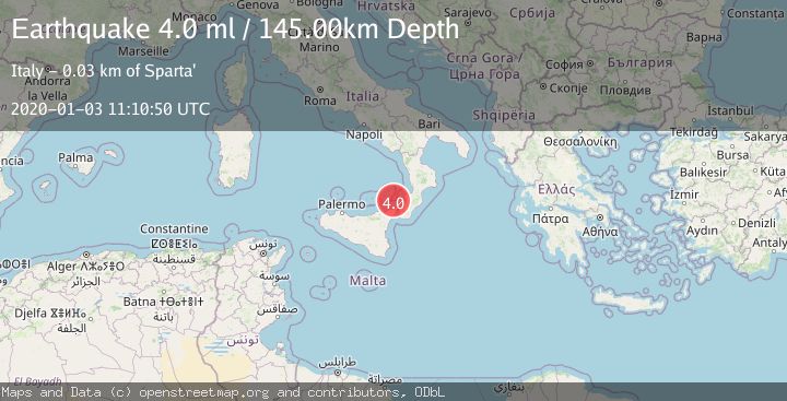 Map of SICILY, ITALY
