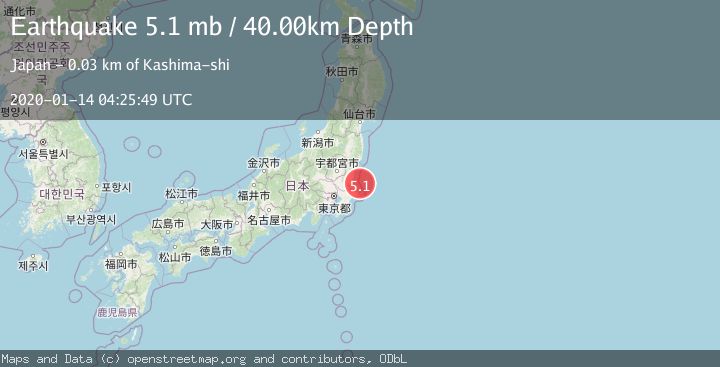 Map of NEAR EAST COAST OF HONSHU, JAPAN