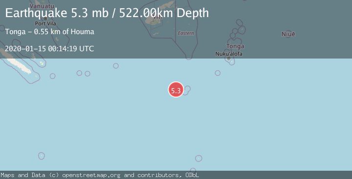 Map of SOUTH OF FIJI ISLANDS