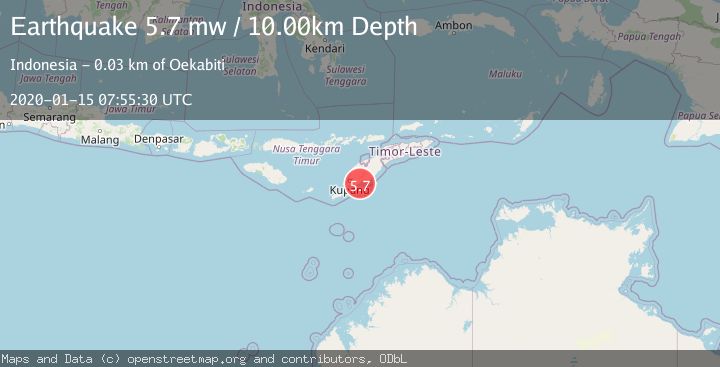 Map of TIMOR REGION, INDONESIA