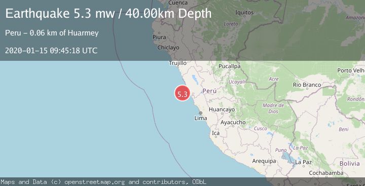 Map of NEAR COAST OF CENTRAL PERU