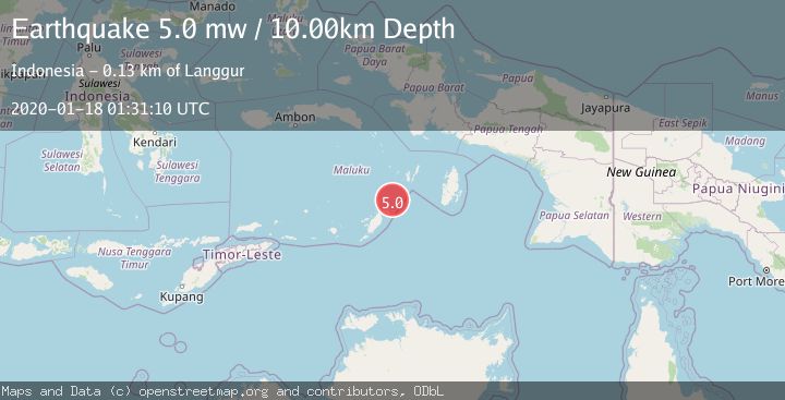 Map of KEP. TANIMBAR REGION, INDONESIA
