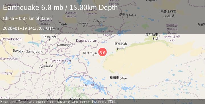 Map of SOUTHERN XINJIANG, CHINA