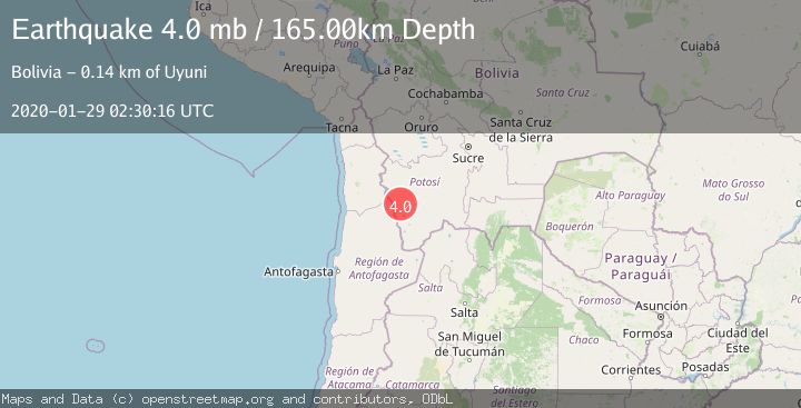 Map of POTOSI, BOLIVIA