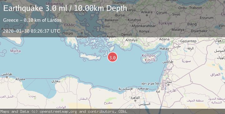 Map of EASTERN MEDITERRANEAN SEA