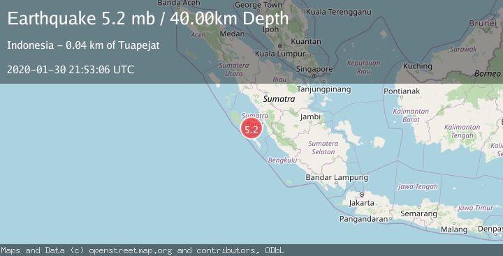 Map of KEP. MENTAWAI REGION, INDONESIA