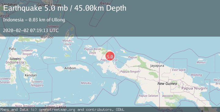 Map of PAPUA, INDONESIA