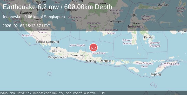 Map of JAVA, INDONESIA