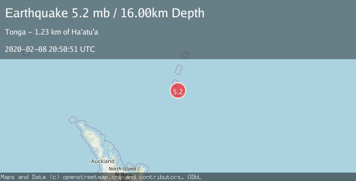 Map of KERMADEC ISLANDS REGION