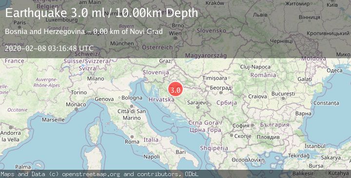 Map of BOSNIA AND HERZEGOVINA