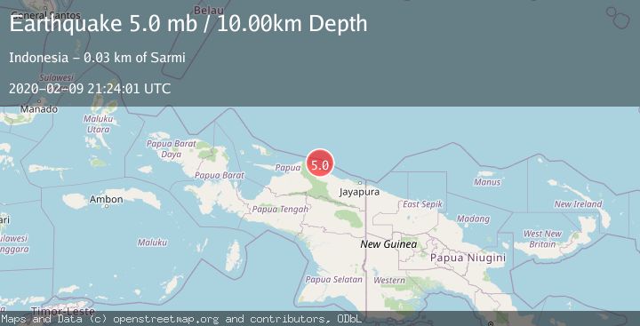 Map of NEAR N COAST OF PAPUA, INDONESIA