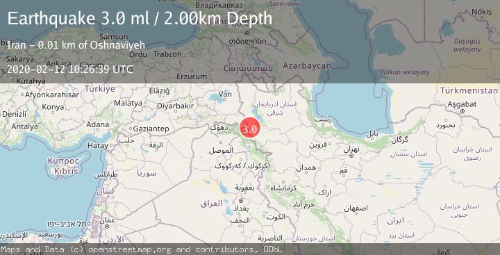 Map of TURKEY-IRAN-IRAQ BORDER REGION