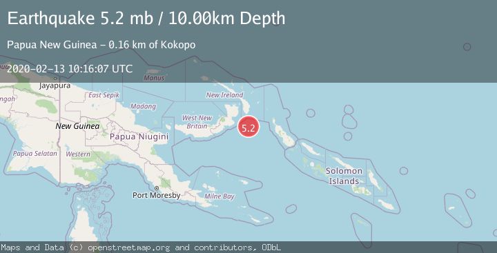 Map of NEW IRELAND REGION, P.N.G.