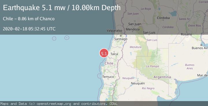 Map of OFFSHORE MAULE, CHILE
