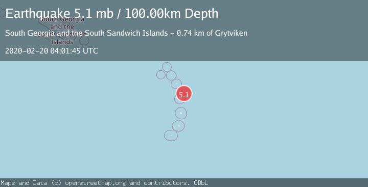 Map of SOUTH SANDWICH ISLANDS REGION