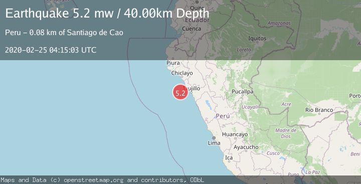 Map of NEAR COAST OF NORTHERN PERU