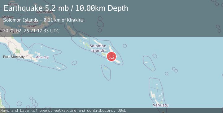 Map of SOLOMON ISLANDS