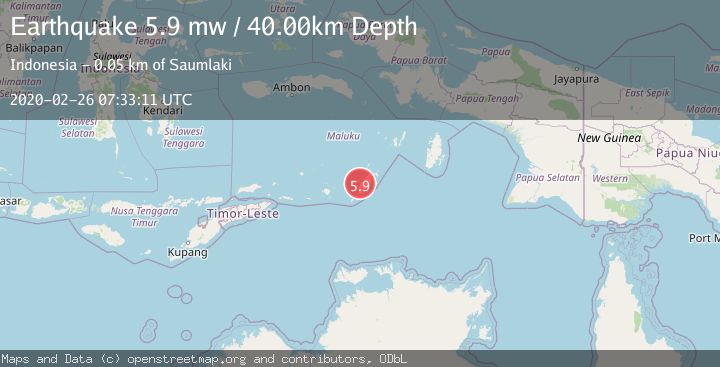 Map of KEP. TANIMBAR REGION, INDONESIA