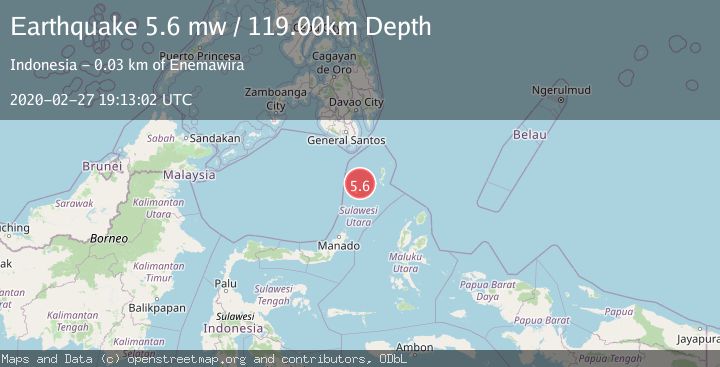 Map of KEPULAUAN SANGIHE, INDONESIA