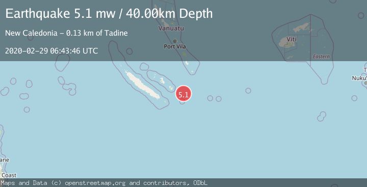 Map of SOUTHEAST OF LOYALTY ISLANDS
