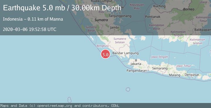Map of SOUTHERN SUMATRA, INDONESIA