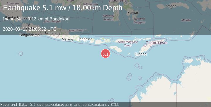 Map of SOUTH OF SUMBAWA, INDONESIA