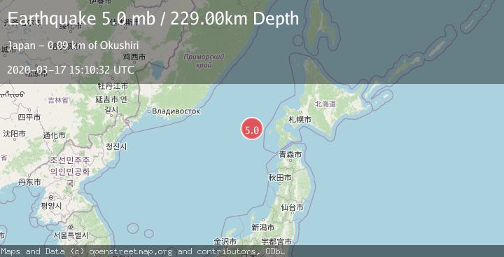 Map of EASTERN SEA OF JAPAN