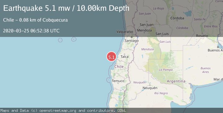 Map of OFFSHORE MAULE, CHILE