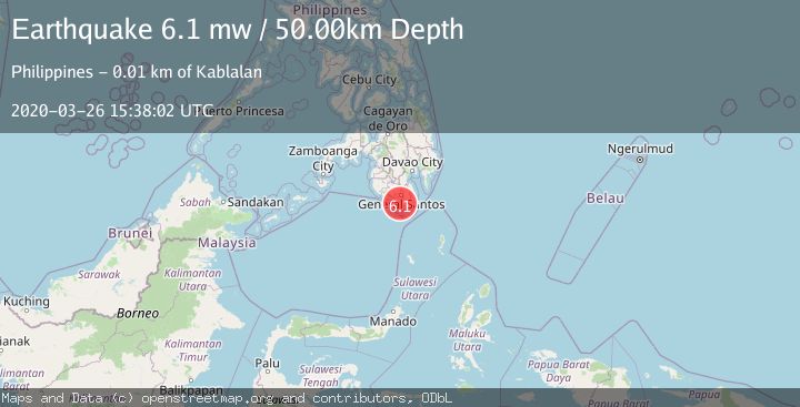 Map of MINDANAO, PHILIPPINES