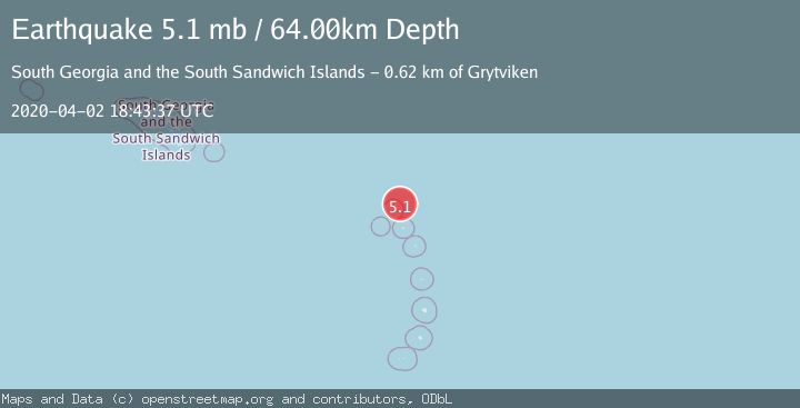 Map of SOUTH SANDWICH ISLANDS REGION
