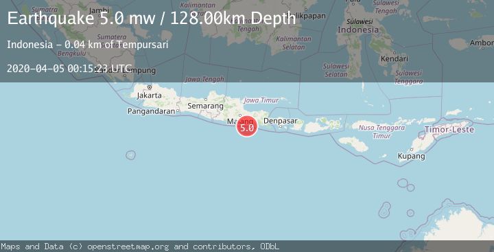 Map of JAVA, INDONESIA