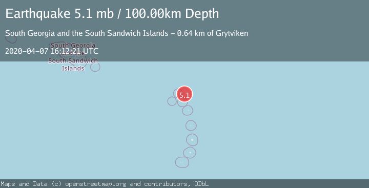 Map of SOUTH SANDWICH ISLANDS REGION