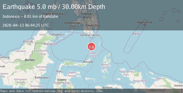 Map of KEPULAUAN SANGIHE, INDONESIA