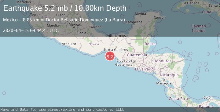 Map of OFFSHORE CHIAPAS, MEXICO