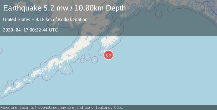 Map of KODIAK ISLAND REGION, ALASKA
