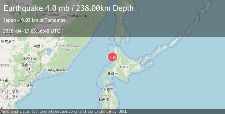Map of HOKKAIDO, JAPAN REGION