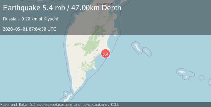 Map of NEAR EAST COAST OF KAMCHATKA