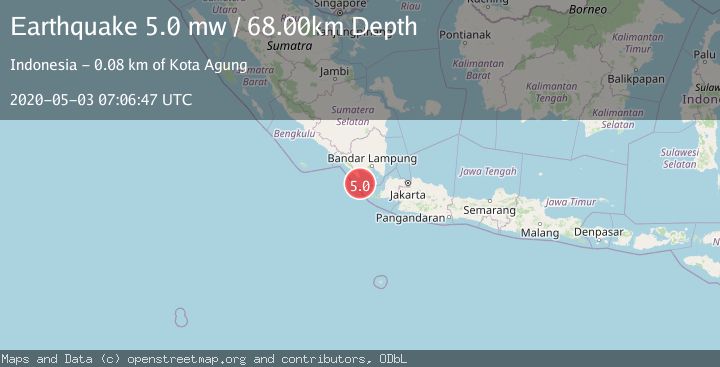 Map of SUNDA STRAIT, INDONESIA